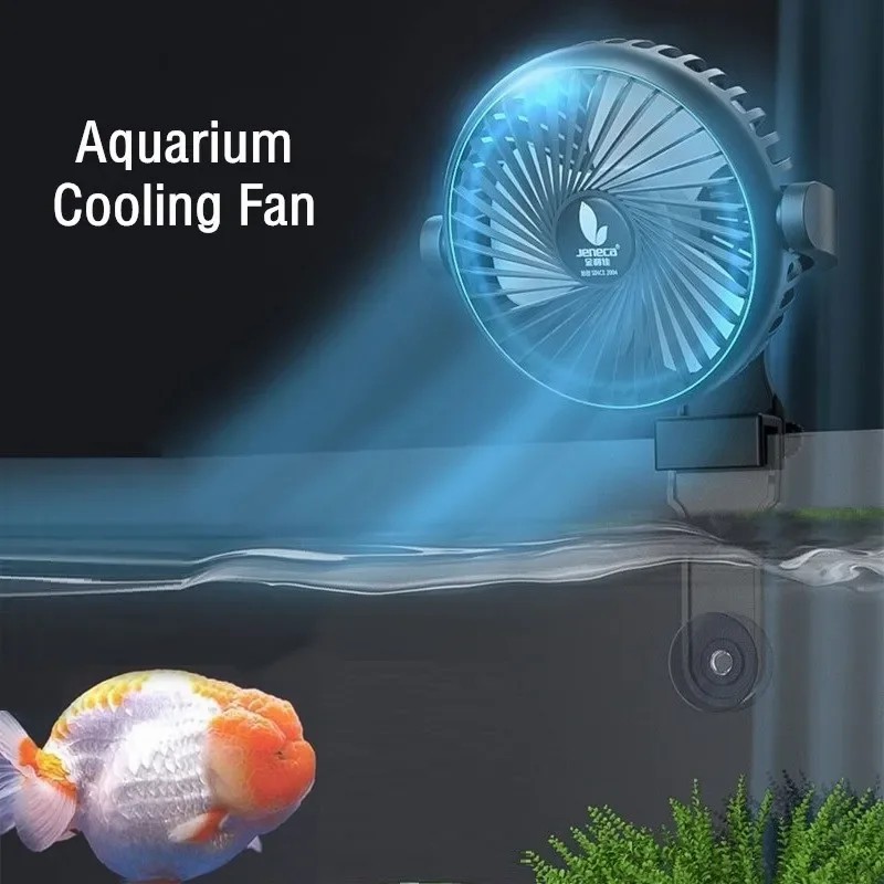 Marine Aquarium Temperature - 360° drehbarer, leistungsstarker Aquarium-Kühlventilator zum Anklemmen,