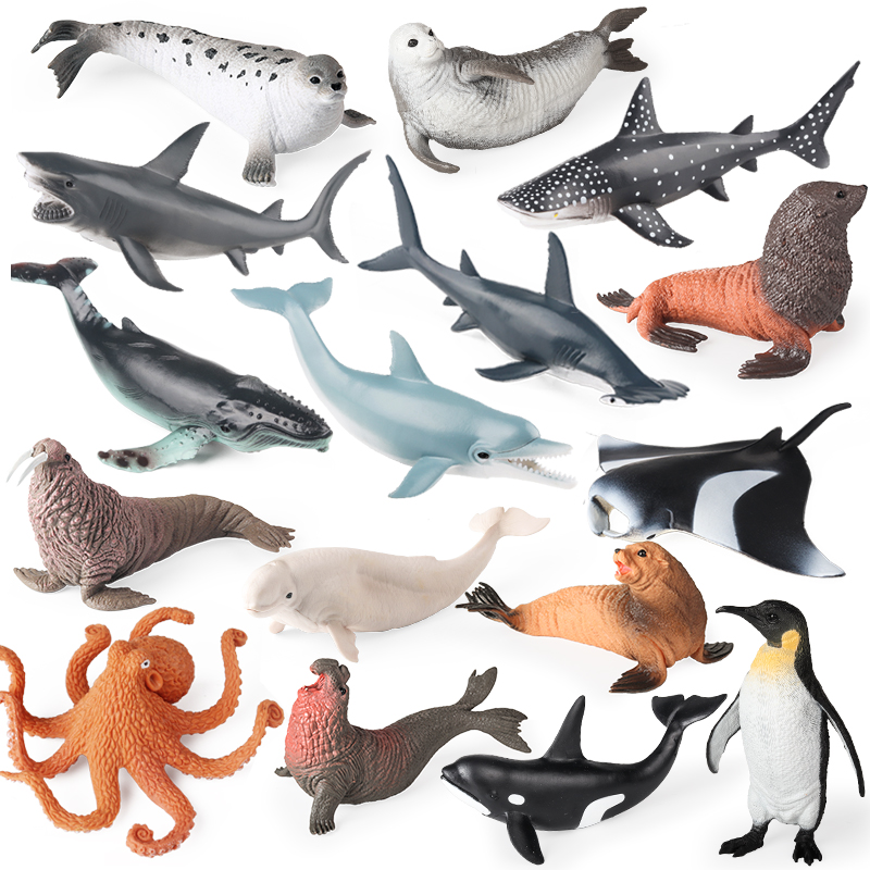 Aquarium Blue Marine - Oenux Neue Meereslebewesen-Modelle: Seehund, Seelöwe, Orcas,