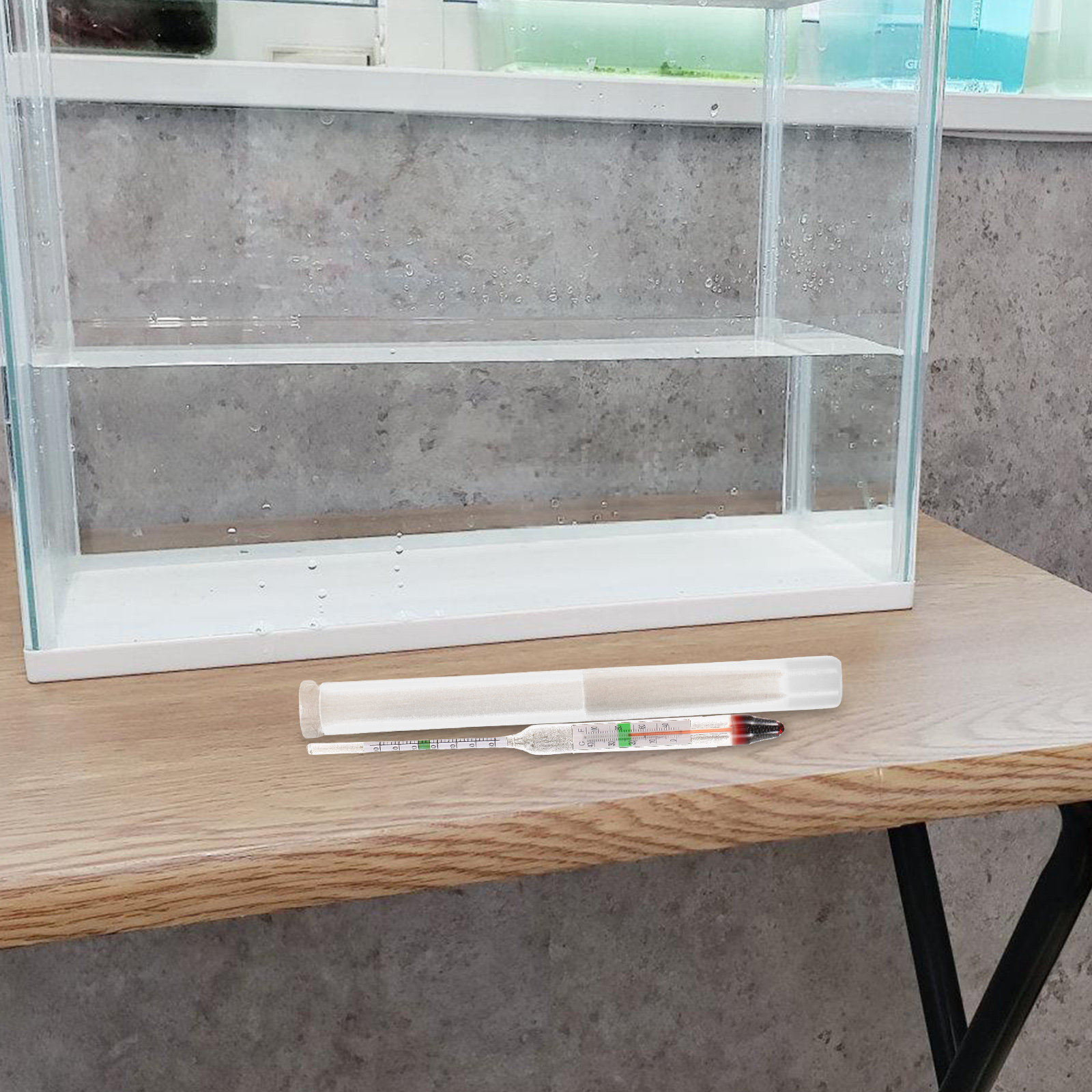 Marine Aquarium Water Testing - 1 Set Zuverlässiges Salinitäts-Hydrometer mit Glaskörper