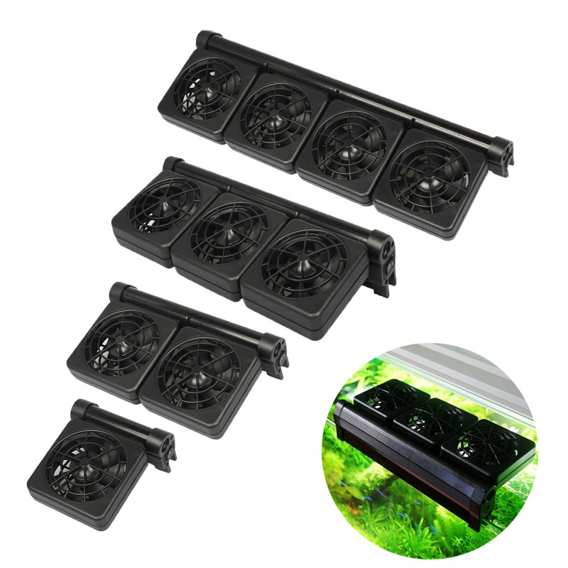 Marine Aquarium Temperature - 1/2/3/4 Aquarium-Lüfter Kühlgeräte Wassertemperaturkontrolle Fischbecken-Kühlsystem für