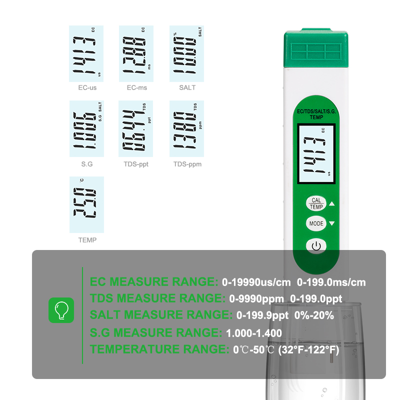 5 in 1 tds ec Salz s.g Temp Wa – Marine Aquarium Water Testing Bewertung und Preis